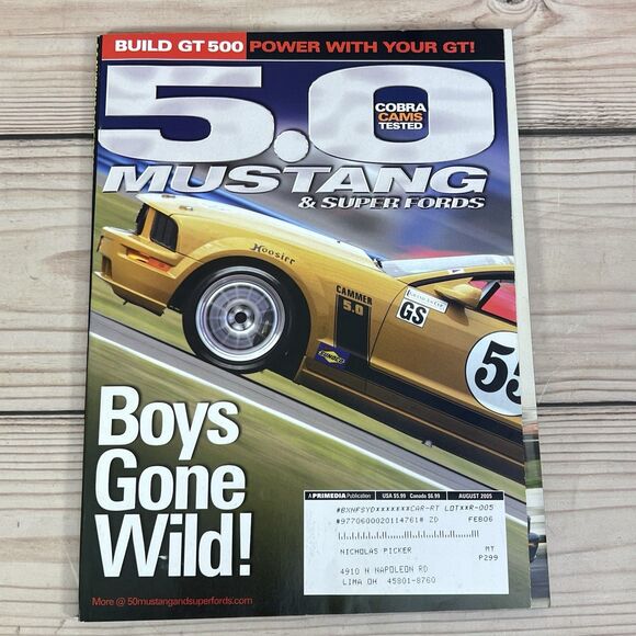 VTG 5.0 Mustang & Super Fords Magazine 2005 Lot of 7 Ford Muscle Car Fox Racing - Picture 8 of 16